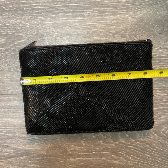 Gorgeous Vintage Carla Marchi Beaded Black Evening Clutch Handbag Purse - Picture 9 of 11